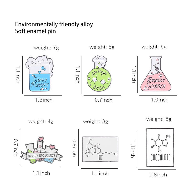 Science Enamel Pins Custom Mol - Science Buddies recension och pris