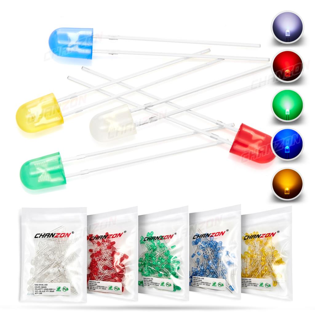 100Pcs 5mm Oval LED Diode 546  - Hobby Is Science recension och pris