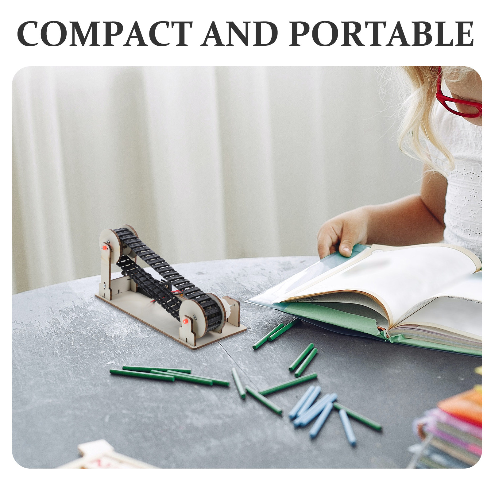 1Set Electric Conveyor Belt DI - Science Project recension och pris