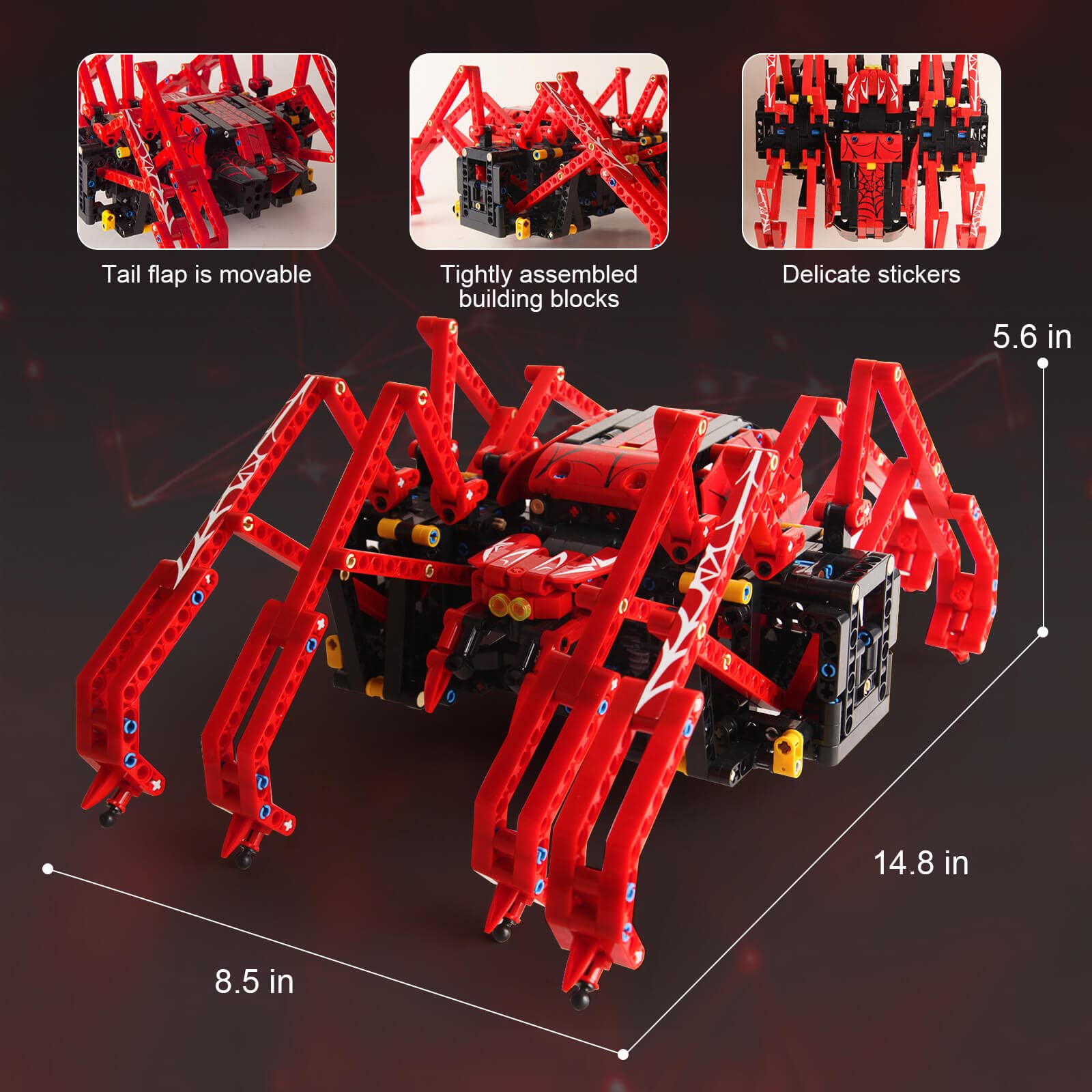 818pcs Remote Control Red Spid - Science Project Robot recension och pris