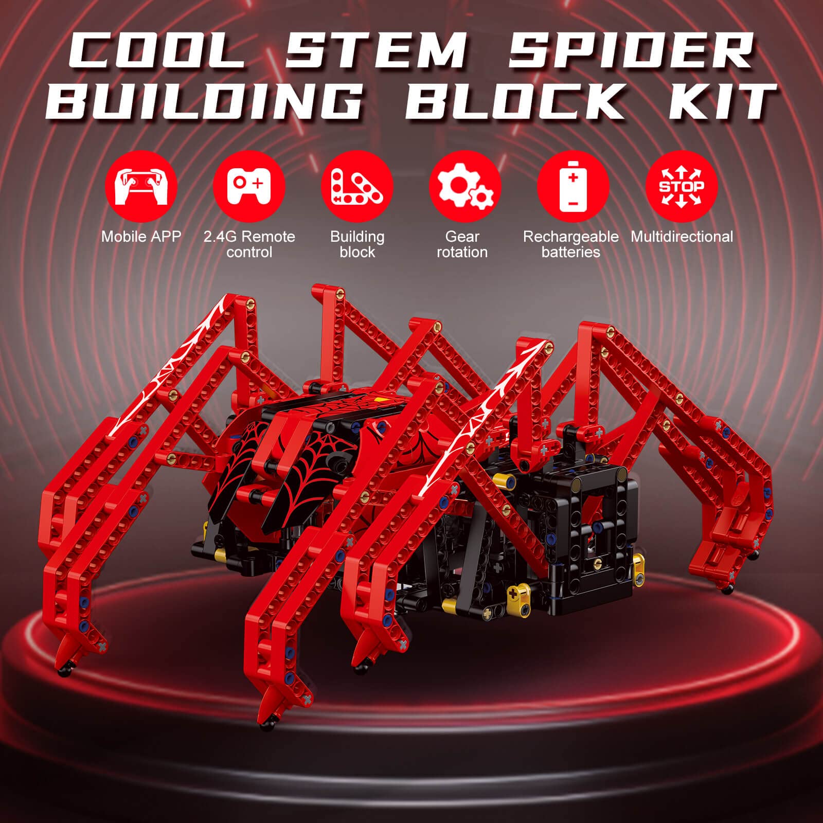 818pcs Remote Control Red Spid - Science Project Robot recension och pris