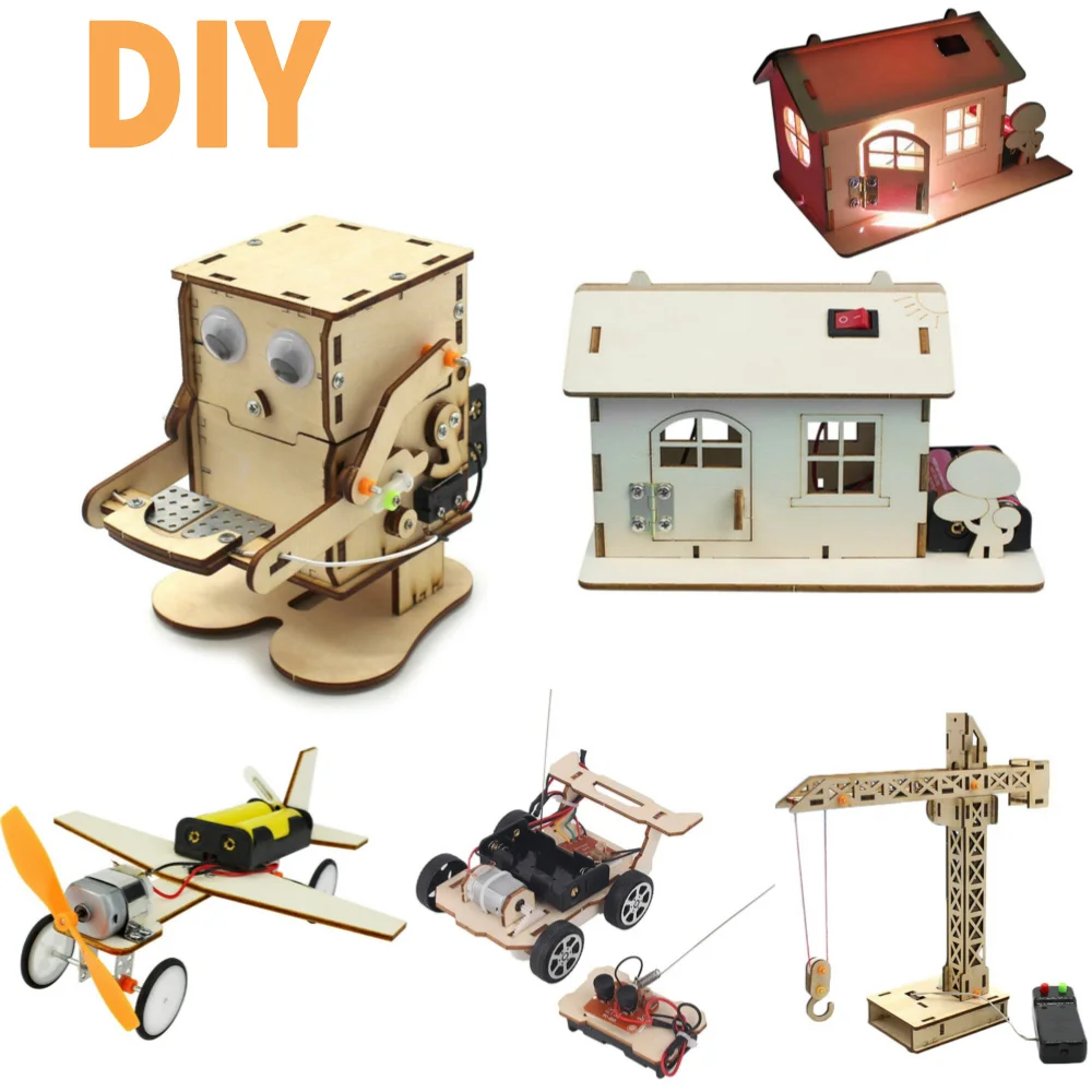 Robot Eating Coin Wooden DIY E - Science Project Robot recension och pris
